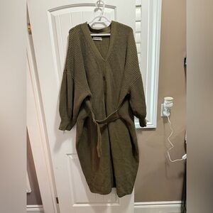 Anthropologie Olive Knit Sweater
